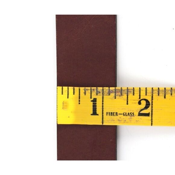 BROWN GENUINE LEATHER 1.25"Wd HOOK BUCKLE DRESS CASUAL WOMEN'S BELT Sz XL (I52 - Picture 7 of 13